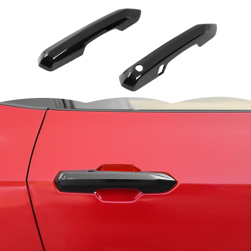 RT-TCZ RTTCZ Door Handle Cover Trim Decoration Exterior Accessories for Ford Mustang 2024 2025 Black - Image 2