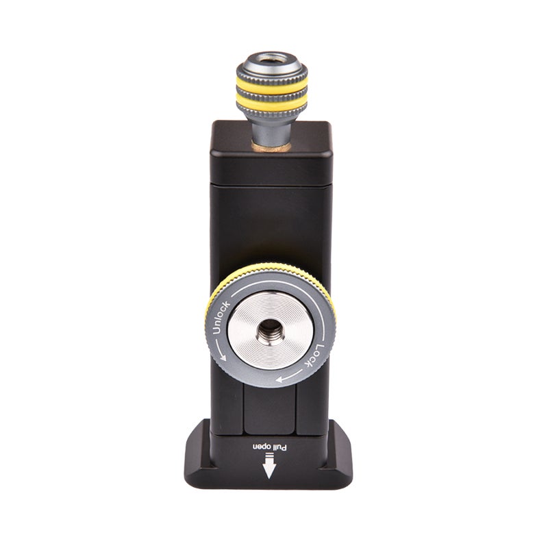 ANDOER Phone Mount Adapter: 6.2-9.3cm Clamp Width, Aviation Aluminum Alloy Construction - Triple 1/4-Inch Screw Threads, Arca-Swiss Quick Release Interface Phone Holder for Android Phone Video Making On Trip - Image 2
