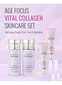 Isa Knox ISA KNOX Age Focus Vital Collagen Skincare Set (14.54 fl oz) - Korean Skincare for Firming, Hydrating, and Nourishing. with Low-Molecular Collagen and Essential Vitamins.  - Image 2