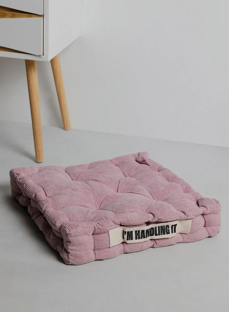 Typo Corduroy Floor Cushion