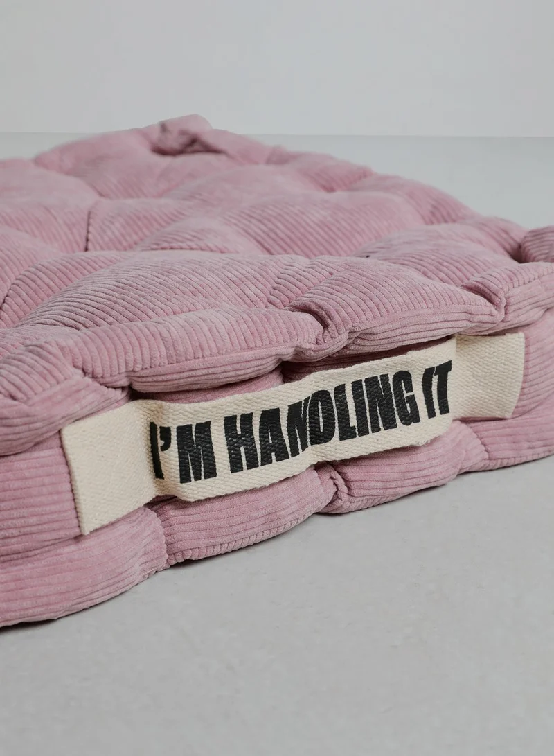 Typo Corduroy Floor Cushion