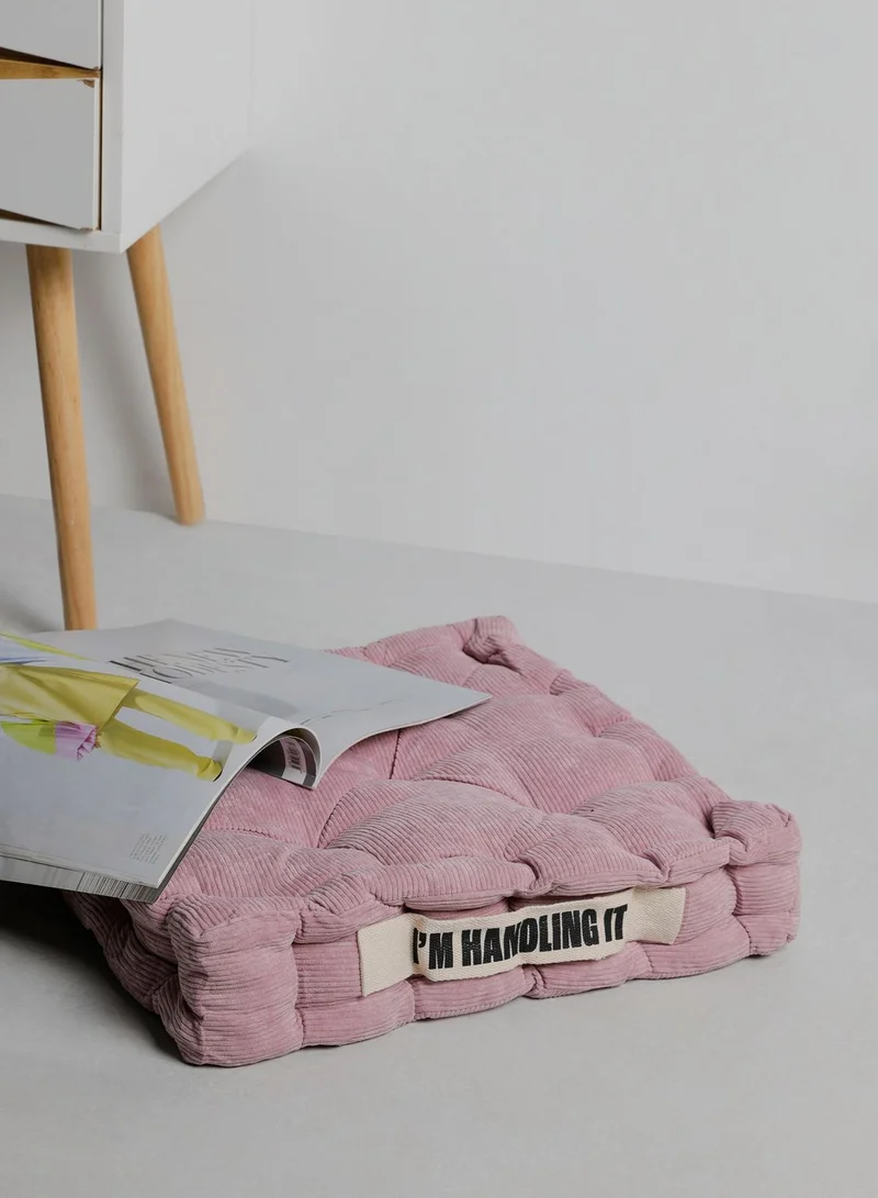 Typo Corduroy Floor Cushion