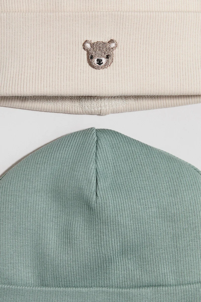 H&M 2-pack ribbed beanies