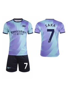 2024-2025 Season Soccer Jersey SAKA#7 Soccer Jersey/Shorts Gift Set Kids Size & Adult Size, Gift for Fan Friends