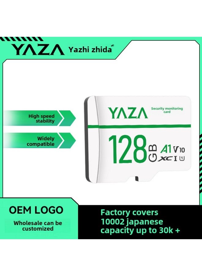 Yazhida Memory Card TF Card Mobile Phone Monitoring Driving Recorder Memory Card Camera High Speed Card Tablet Wholesale-Capacity:128GB Bare Card - Image 1