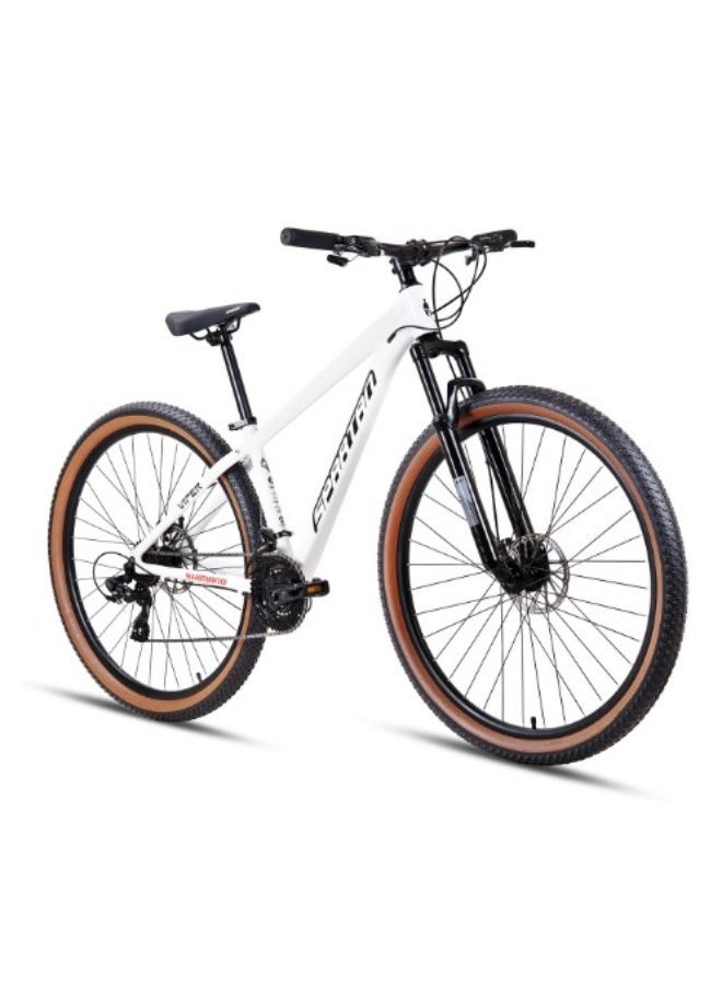 Spartan 29-Inch Viper Hardtail Mountain Bike | 29-Inch Wheel Size | 21-Speed Shimano Drivetrain, Suspension Fork, Alloy Disc Brakes & 29x2.125" Wanda Tires for All-Terrain Control & Comfort | White - Image 1