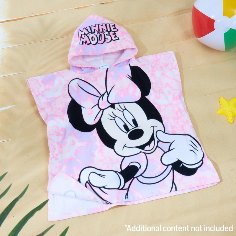 Get Trend Disney Minnie Mouse Towels for Kids Hooded Bath Towel Poncho Absorbent Pool Beach Shower Cotton Swim Towel Travel Essentials (Pink Minnie Mouse, 2-6 Years) - Image 5