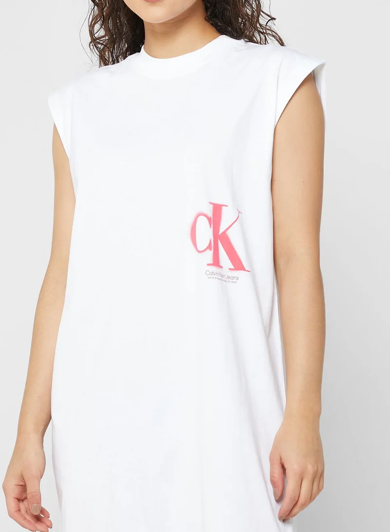 Calvin Klein Jeans Logo Knitted Dress