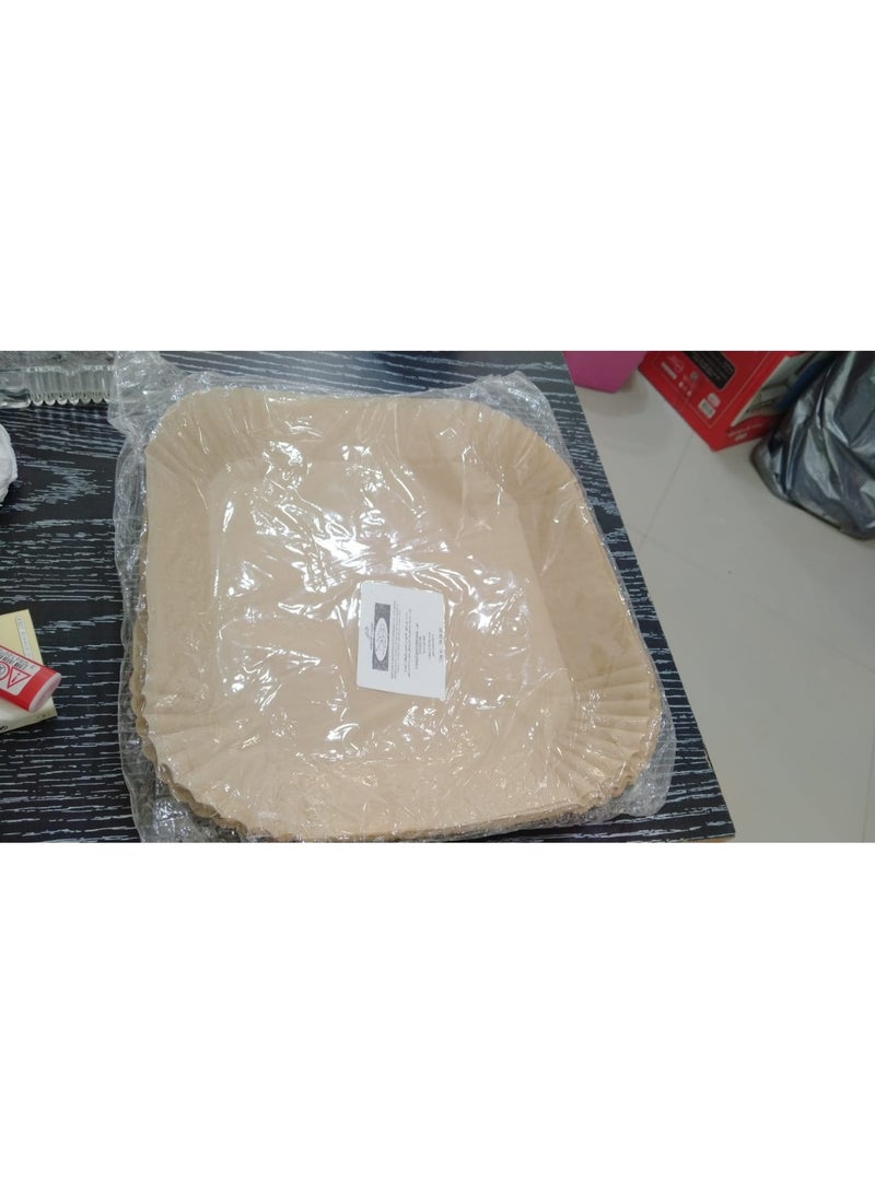 عبوة 50 قطعة ورق زبدة قوالب ايرفراير مربع مقاس 27 سم - Image 1