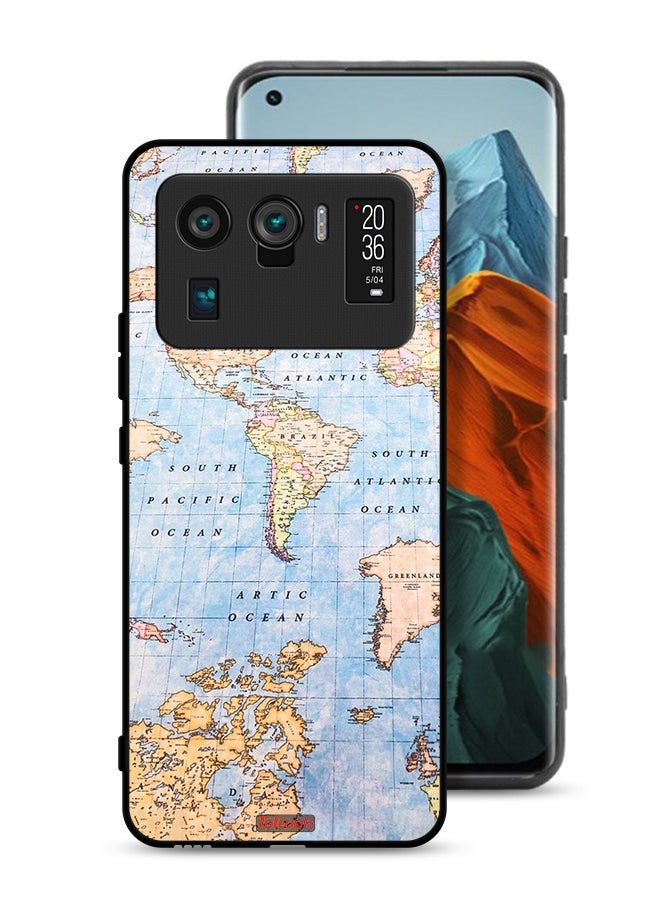 Tolwak Xiaomi Mi 11 Ultra Protective Case Cover World Map - Image 1