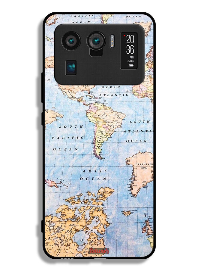 Tolwak Xiaomi Mi 11 Ultra Protective Case Cover World Map - Image 2