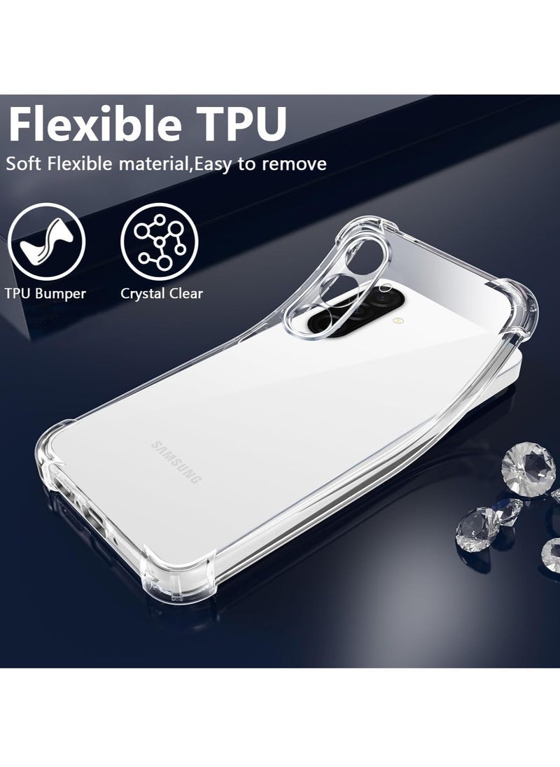 TIGER Samsung A26 5G Shockproof Clear Case with 2-Pack Tempered Glass Screen Protector Full Edge-to-Edge Coverage Bumper Cover for Samsung Galaxy A26 2025 - Image 3