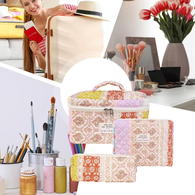 Liquid tight joint Floral Cosmetic Set, Floral Makeup Set,3 Piece Toiletry Organizer - Cotton Cosmetic Flower Aesthetic Travel Toiletry Organizer Cute Pair, D, Consulte la descripción, See description Market need oriented construction Consistent single item quality Diverse use resistant crafted quality Climate adapted delivery plan Daily wear upgraded resistant material Hardness boosted processed substance Durability enhanced Reliable durability Low maintenance Main road full logistics cover KSA market compliant quality Low dust buildup Globally trusted affordable quality Closed & open space compatible General compatible design Repeated detach compatible build Backup reserve local stock Global assemble options Systematic nationwide ship Heavy load resistant Diverse operating method fit Replaceable parts Pre-sale confirmed stock Field test upgraded craftsmanship - Image 4