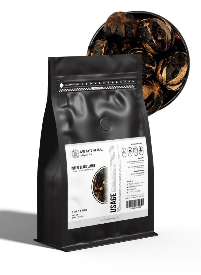 AWAFI MILL Dried Black Lemon Peeled | Tangy and Citrusy Flavor 500 g | 17.6 Oz - Image 1
