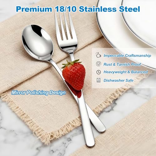 Flying Leaves Dinner Forks, Premium 18/10 Stainless Steel Silverware Forks, 6-Piece Set - Classic & Modern Design Flatware Forks, Dishwasher Safe for Home & Restaurant Use - Image 3