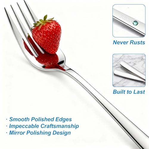 Flying Leaves Dinner Forks, Premium 18/10 Stainless Steel Silverware Forks, 6-Piece Set - Classic & Modern Design Flatware Forks, Dishwasher Safe for Home & Restaurant Use - Image 4
