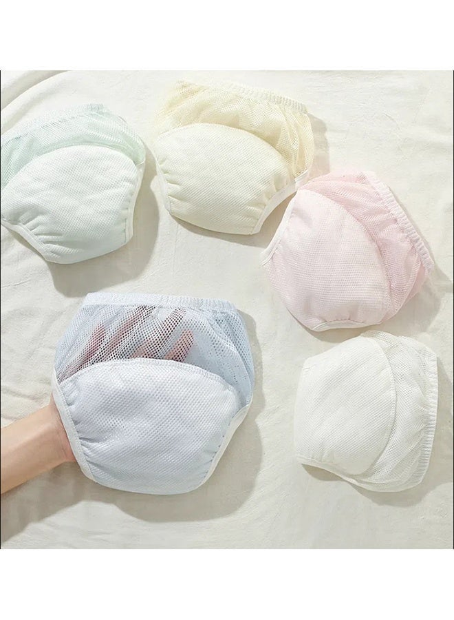5-pack of breathable mesh toilet training pants, 6-layer breathable pure cotton absorbent training pants, suitable for toddlers and boys, waterproof. Size 90 - Image 2