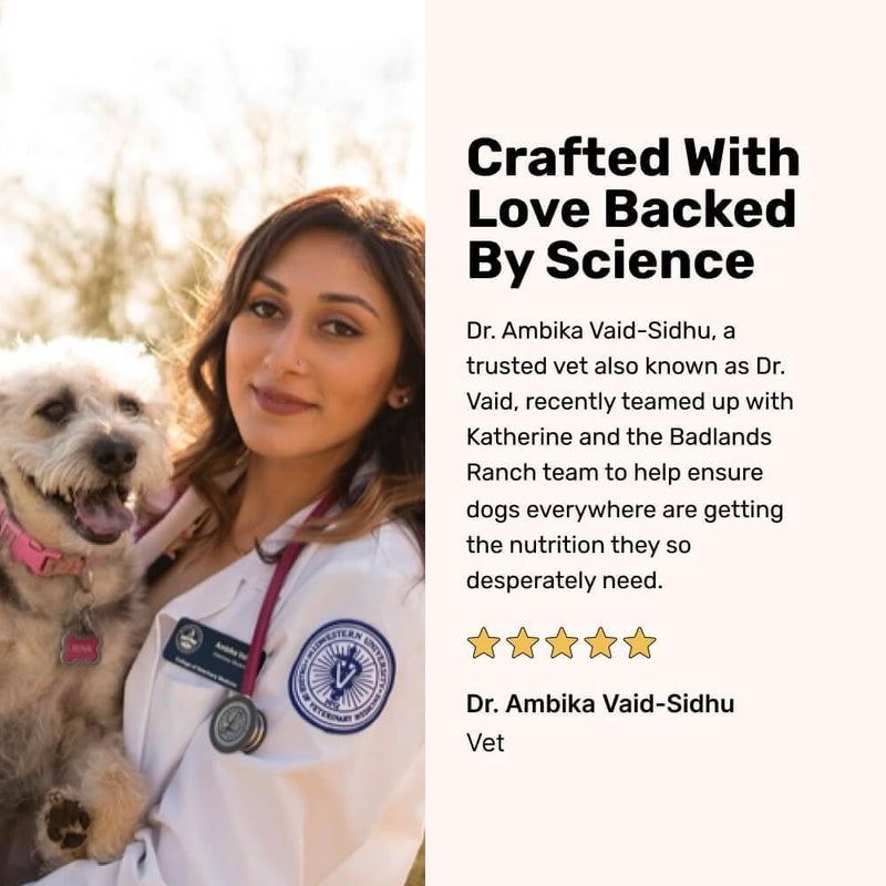 BADLANDS RANCH by Katherine Heigl- Superfood Complete, Air-Dried Adult Dog Food - High Protein, Zero Fillers, Superfood Nutrition (24 Ounce (Pack of 4), Beef) - Image 5