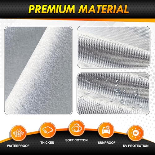 Coverra 6 Layer Heavy Duty Car Cover Custom Fit for Toyota Corolla 2000-2025, Honda Civic 1991-2026, Waterproof All Weather Car Tarp Outdoor Protection with Cotton Lining - Image 4