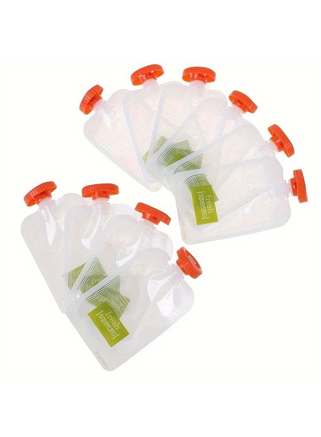 Reusable Squeeze Pouches 10pcs For Puree Food Dispensing BPA Free Resealable Containers - Image 2