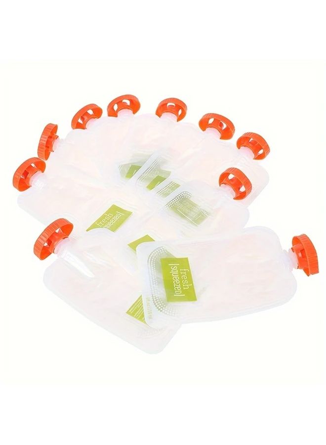 Reusable Squeeze Pouches 10pcs For Puree Food Dispensing BPA Free Resealable Containers - Image 4