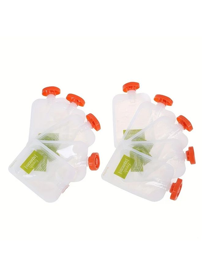 Reusable Squeeze Pouches 10pcs For Puree Food Dispensing BPA Free Resealable Containers - Image 1