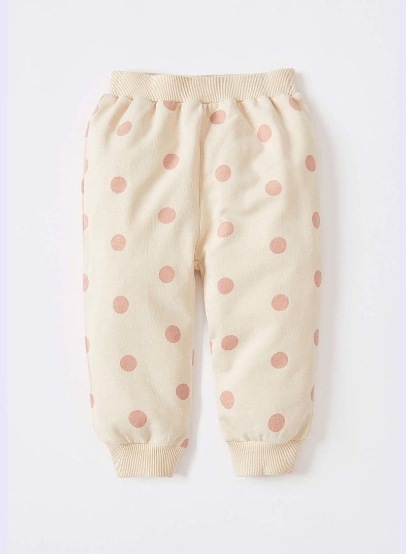 DeFacto Elasticated Waist Polka Dot Print Sweatpants - Image 1