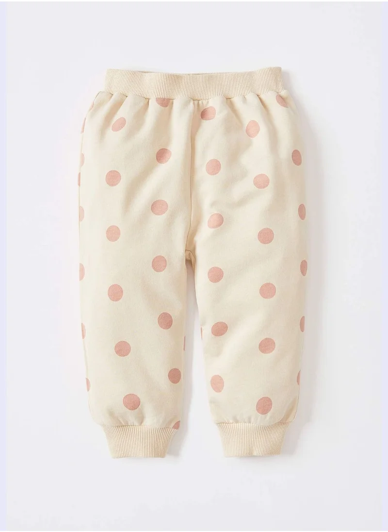 ديفاكتو Elasticated Waist Polka Dot Print Sweatpants