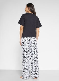 Disney Mickey Graphic T-Shirt & Pyjama Set  - Image 2