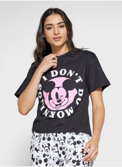Disney Mickey Graphic T-Shirt & Pyjama Set  - Image 3