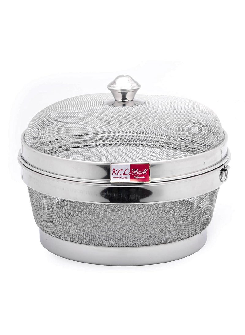 KCL KCL Stainless Steel Miska Fruit Vegetable Basket with Lid 10 Inch Premium Modern Design Mesh Basket Must Have Kitchen Essential  - Image 1