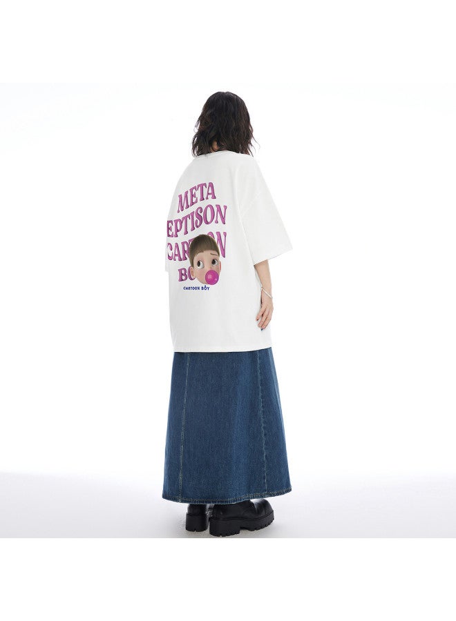 EPTISON Summer Cartoon Boy Letter Print 230g Short-sleeve T-shirt Trendy Brand Fun Pattern Unisex - Image 5