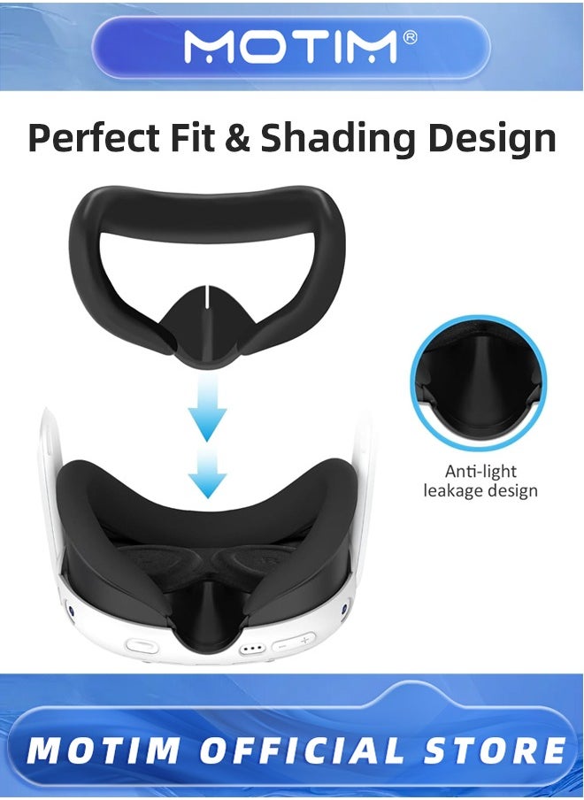 Motim 5 in 1 Protective Cover for VR Accessories Bundle, Silicone Cover Set Compatible with Oculus/Meta Quest 3 Accessories  - Image 4