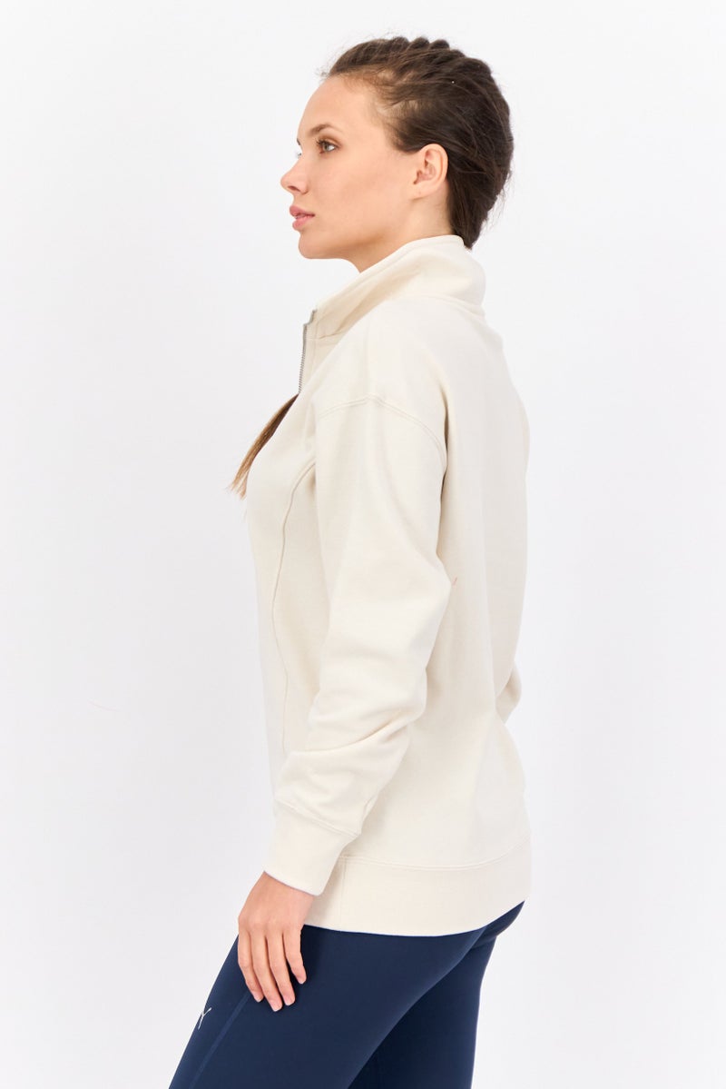 PUMA Women Sportswear Fit Long Sleeve Outdoor Sweatshirt, Ivory - Image 4