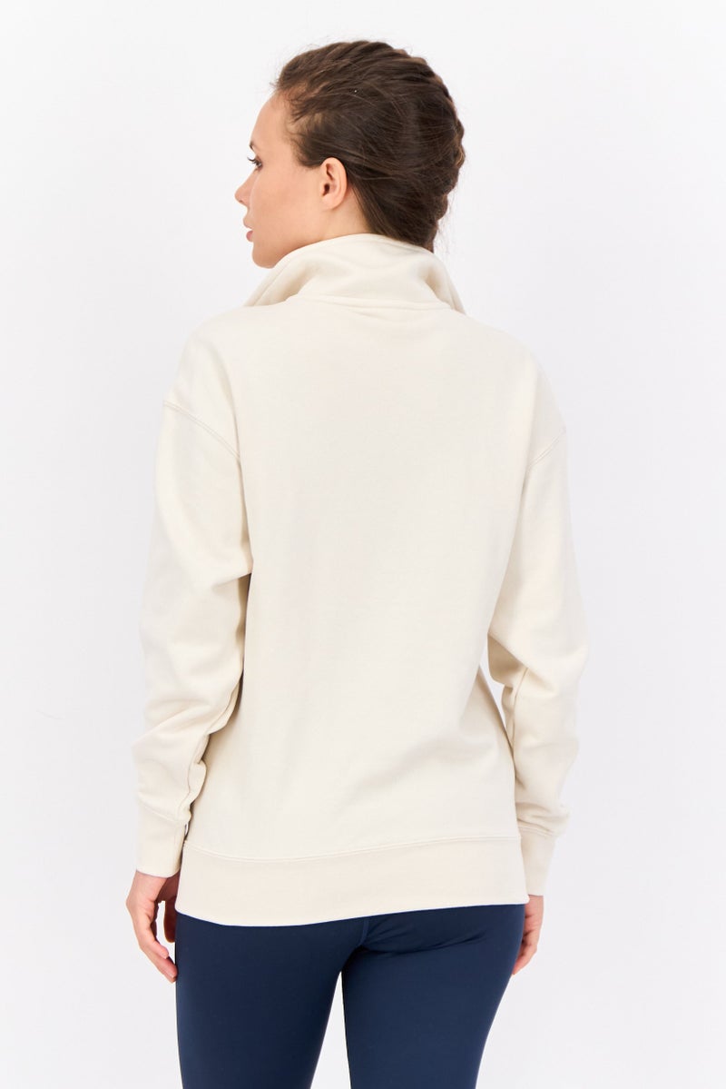 PUMA Women Sportswear Fit Long Sleeve Outdoor Sweatshirt, Ivory - Image 3