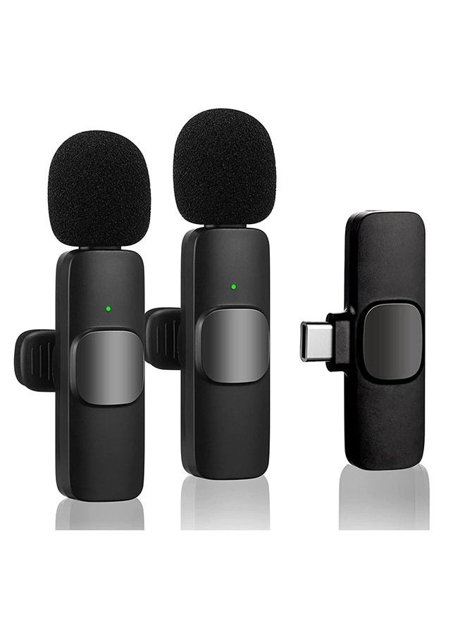 Arabest - ميكروفون لاسلكي للهاتف (USB-C)، ميكروفون لاسلكي مزدوج لتسجيل الفيديو، البث المباشر، مدونة الفيديو، يوتيوب، تيك توك، فيسبوك، تكبير - تقليل الضوضاء والتشغيل بالقابس (لا حاجة إلى تطبيق/بلوتوث) - Image 1