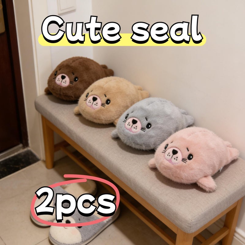 2pcs Cute Little Seal Plush Pillow 23cm Soft Kids Companion Gift for Girls - Image 3