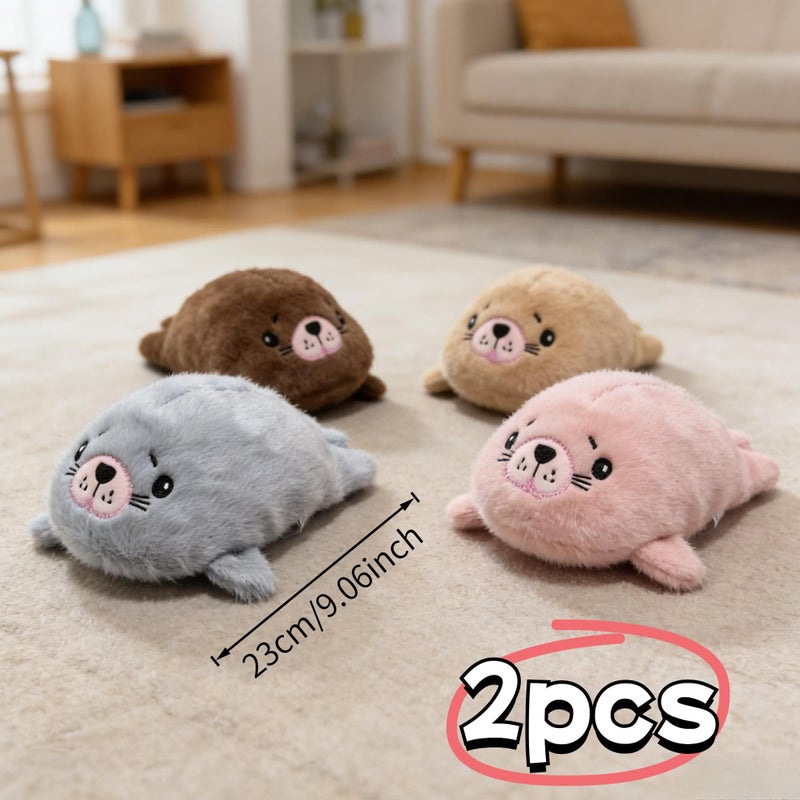 2pcs Cute Little Seal Plush Pillow 23cm Soft Kids Companion Gift for Girls - Image 2