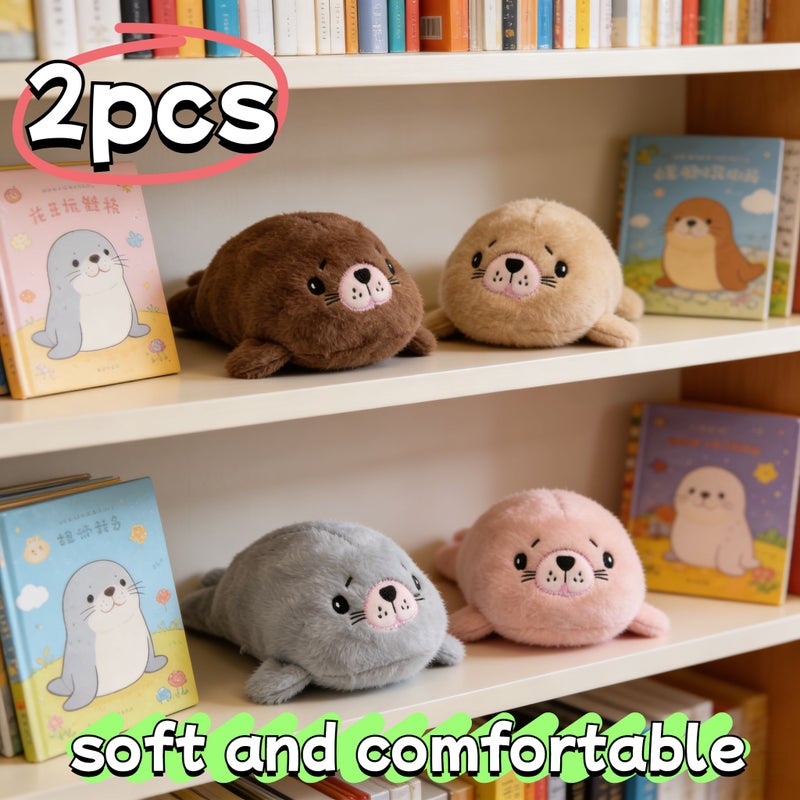 2pcs Cute Little Seal Plush Pillow 23cm Soft Kids Companion Gift for Girls - Image 1
