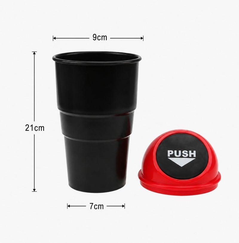 Dunekart Car Trash Can, 2 Pack Mini Car Cup Holder Trash Can, Leakproof Mini Trash with Lid and 30 Bags, Easy to Clean, Multipurpose Trash Can for Car, Office & Home (Black) - Image 4