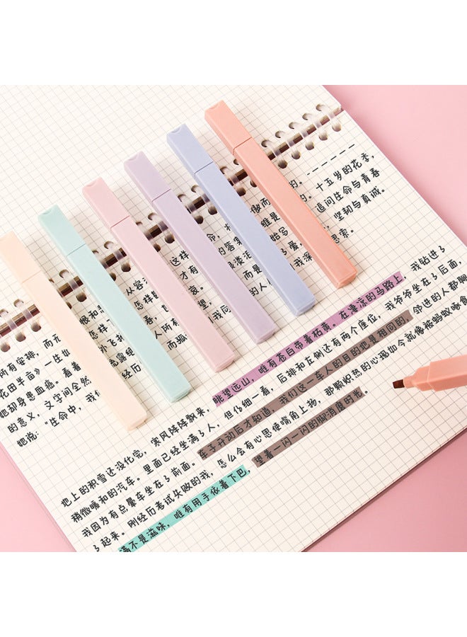 HELPS Light Luxury Eye Color Highlighter Pen Set For Students With Super Soft Double-head Key Color Pen 6 Color Highlighter - Image 3