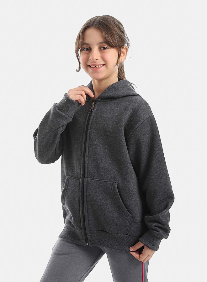 Red Circle Sweatshirt Kids Unisex - Image 3