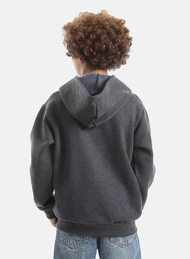 Red Circle Sweatshirt Kids Unisex - Image 4