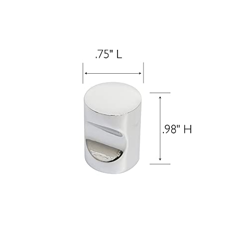 Design House 10 عبوة من مقابض برميلية 3/4 بوصة بالنيكل المصقول - Image 2
