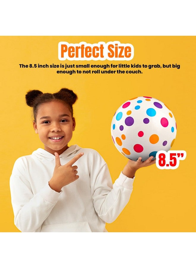 New Bounce Bouncy Balls for Kids - Polka Dotted Playground Balls - Set of 6 Balls with Pump - 8.5" Ball for Children, Toddlers and Pets - Image 5