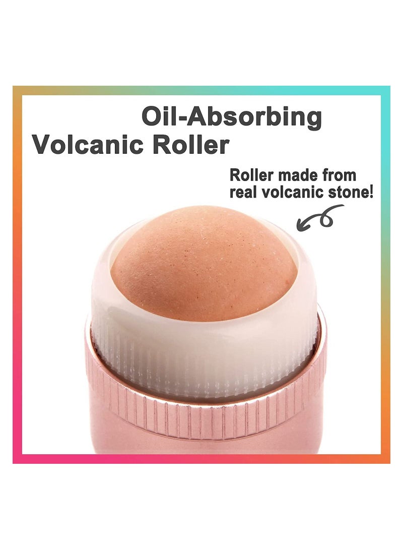 NIBEMINENT Oil-Absorbing Volcanic Face Roller Portable and Reusable Anti-oil Facial Tool Oil Control Anytime, Anywhere Suitable for Home Travel or out Massage Resistant Skincare - Image 5