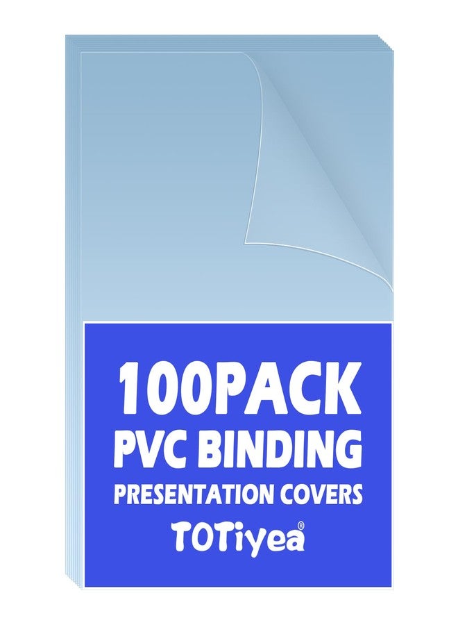 TOTiyea 100 Pack 12 Mil PVC Binding Presentation Covers, Clear Report Covers for Binding,8.5x11 Inches,Letter Size - Image 1