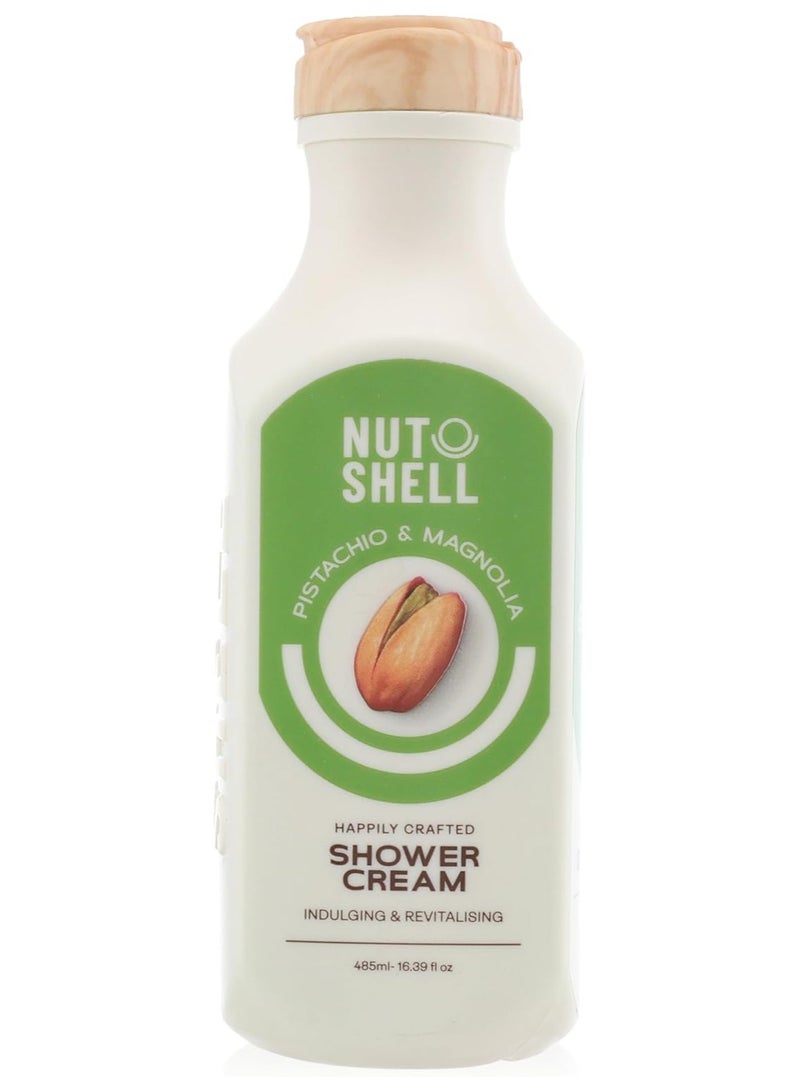 NUT SHELL Pistachio & Magnolia Happily Crafted Shower Cream 485ml