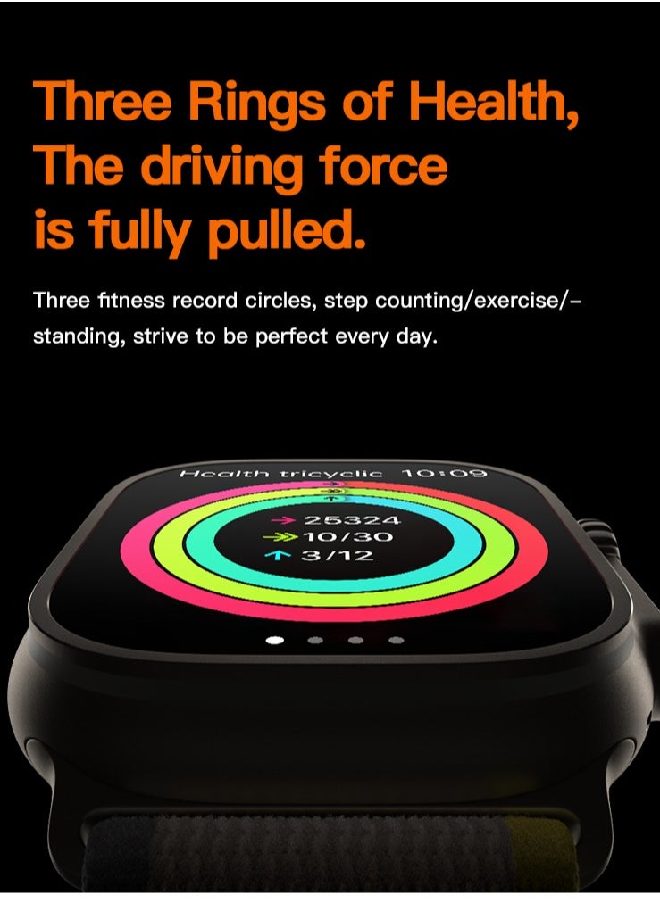 Smart Watch T800 Ultra Health Fitness Tracker Sport Watch 49MM Cellular Version Bluetooth Call Wireless Charging Multifunctional And Multilingual Fitness Modes Health Monitoring Black - pzsku/Z5FE9EDDBFC6FC9737CB1Z/45/_/1718366372/575df05a-c91c-4873-af0e-8048ce4dbd88