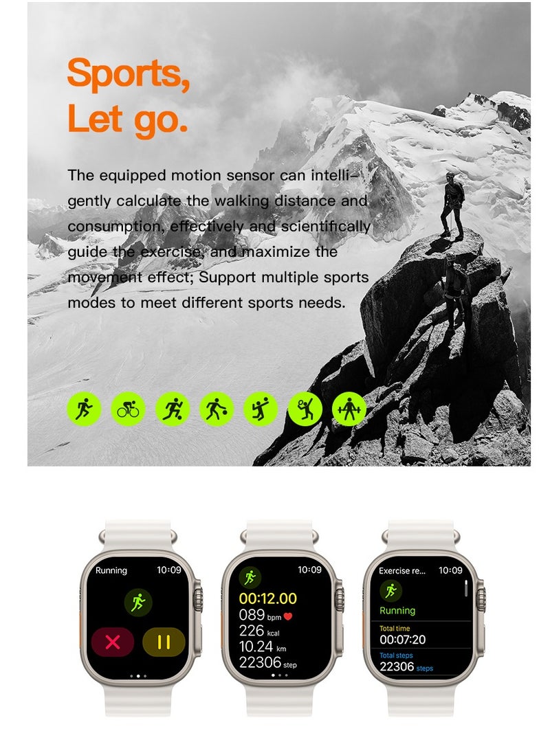 Smart Watch T800 Ultra Health Fitness Tracker Sport Watch 49MM Cellular Version Bluetooth Call Wireless Charging Multifunctional And Multilingual Fitness Modes Health Monitoring Black - pzsku/Z5FE9EDDBFC6FC9737CB1Z/45/_/1718366435/c4794209-5670-4742-a9b0-a6019b77ccc6